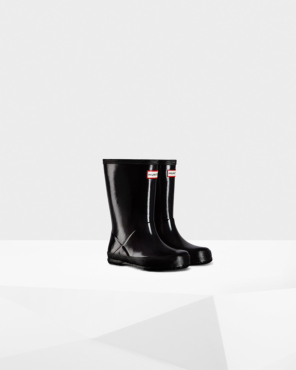 Kids Hunter Original First Classic Gloss | Rain Boots Black | NZ-65913-ZSJF